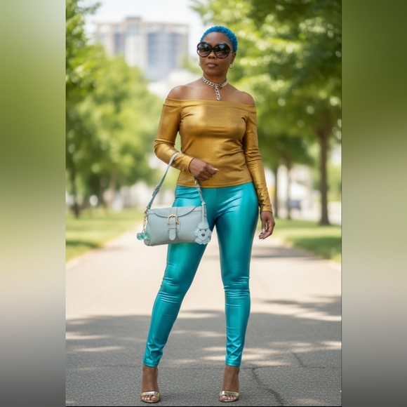 Dooney & Bourke Tiffany Blue/ Green Shoulder Bag